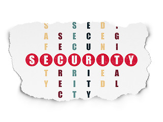 Image showing Protection concept: word Security in solving Crossword Puzzle