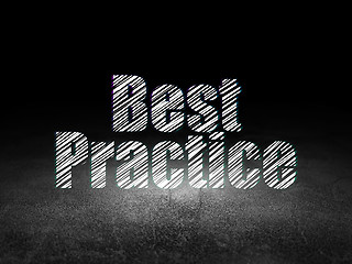 Image showing Education concept: Best Practice in grunge dark room