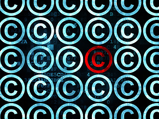 Image showing Law concept: copyright icon on Digital background