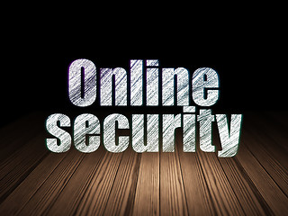 Image showing Security concept: Online Security in grunge dark room