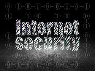 Image showing Protection concept: Internet Security in grunge dark room