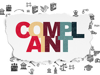 Image showing Law concept: Complaint on Torn Paper background