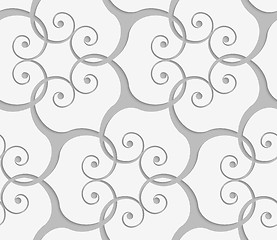 Image showing Perforated overlapping swirls