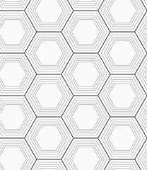 Image showing Monochrome hexagons