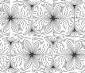 Image showing Slim gray continuously stripes hexagons