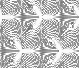 Image showing Monochrome gradually striped three ray stars