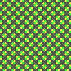 Image showing  Colored green and yellow spring pattern