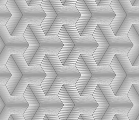 Image showing Monochrome gray halftone striped tetrapods