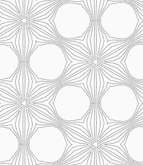Image showing Gray dotted six pedal flower grid