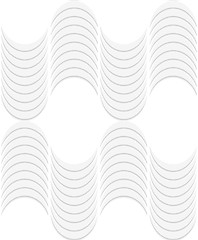 Image showing 3D white striped waves