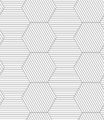 Image showing Slim gray striped hexagons