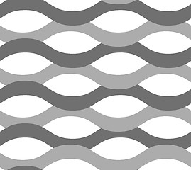 Image showing Gray ornament with overlapping waves