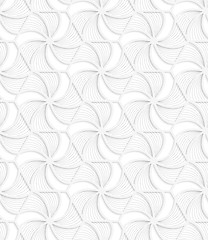 Image showing 3D white hexagonal grid with wavy stripes