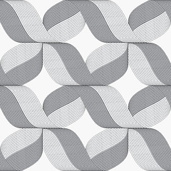 Image showing Ribbons gray shades crosses pattern