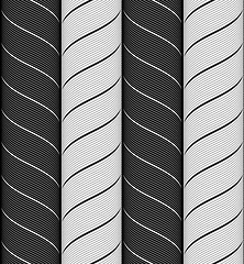 Image showing Ribbons black and gray chevron pattern