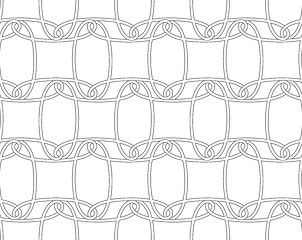 Image showing Slim gray horizontal interlocking ornament