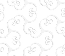 Image showing 3D white swirls overlapping