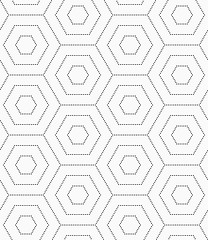 Image showing Gray dotted hexagons