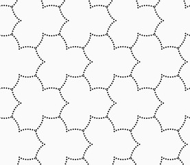 Image showing Gray dotted three pedal pointy flower grid