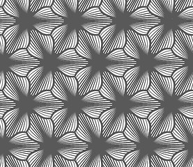 Image showing Monochrome gradually striped black three pedal flowers