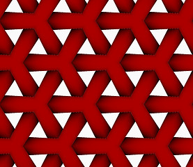 Image showing 3D colored red triangular grid