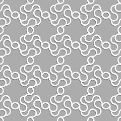 Image showing 3D white ornament on gray background