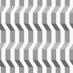 Image showing Gray ornament with warping stripes shaded