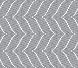 Image showing Ribbons gray horizontal chevron pattern