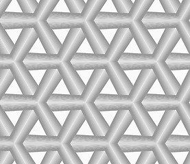 Image showing Monochrome gray striped tetrapods