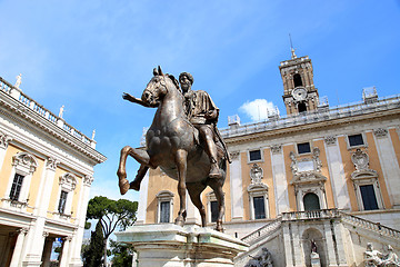 Image showing Statue Marco Aurelio in Rome, Italy