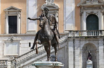 Image showing Statue Marco Aurelio in Rome, Italy