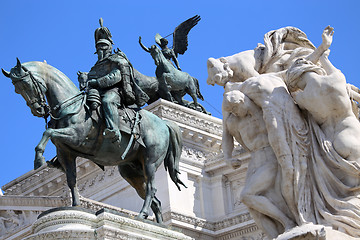 Image showing The Piazza Venezia, Vittorio Emanuele, Monument for Victor Emenu