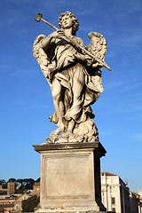 Image showing statue Potaverunt me aceto on bridge Castel Sant\' Angelo, Rome