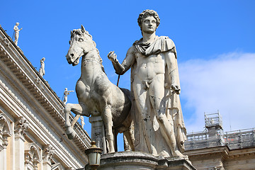 Image showing Statue of Castor in Rome, Italy