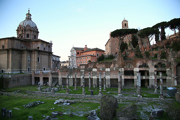 Image showing Roman forum ruins in Rome, Italy