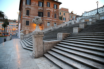 Image showing  Spanish square with Spanish Steps  in Rome Italy 