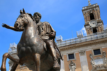 Image showing Statue Marco Aurelio in Rome, Italy