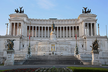 Image showing The Monument of Victor Emmanuel II, Venezia Square,  in Rome, It