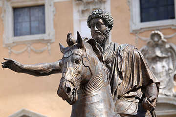 Image showing Statue Marco Aurelio in Rome, Italy