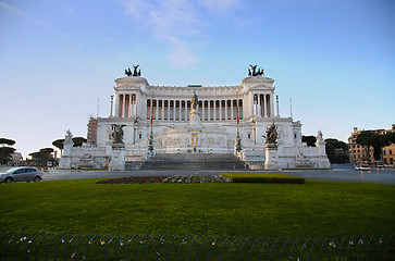 Image showing The Monument of Victor Emmanuel II, Venezia Square,  in Rome, It