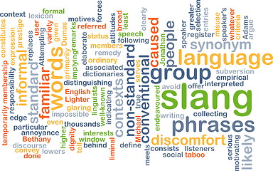 Image showing Slang wordcloud concept illustration