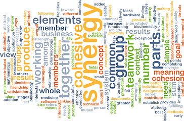 Image showing Synergy wordcloud concept illustration