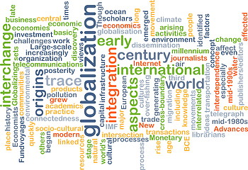 Image showing Globalization wordcloud concept illustration