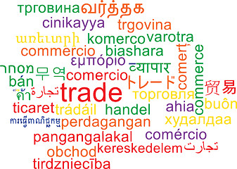 Image showing Trade multilanguage wordcloud background concept