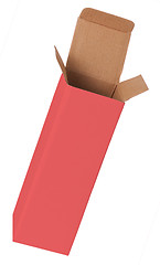 Image showing Red cardboard box on a white background