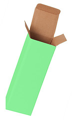 Image showing Green cardboard box on a white background