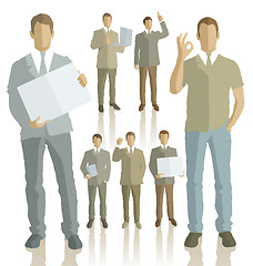 Image showing Vector silhouettes of business people