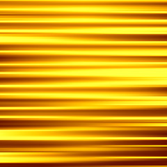 Image showing Gold waves background. Metal plate with reflected light. 