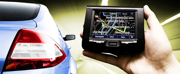 Image showing Gps in a man hand.