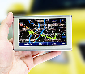 Image showing Gps in a man hand.